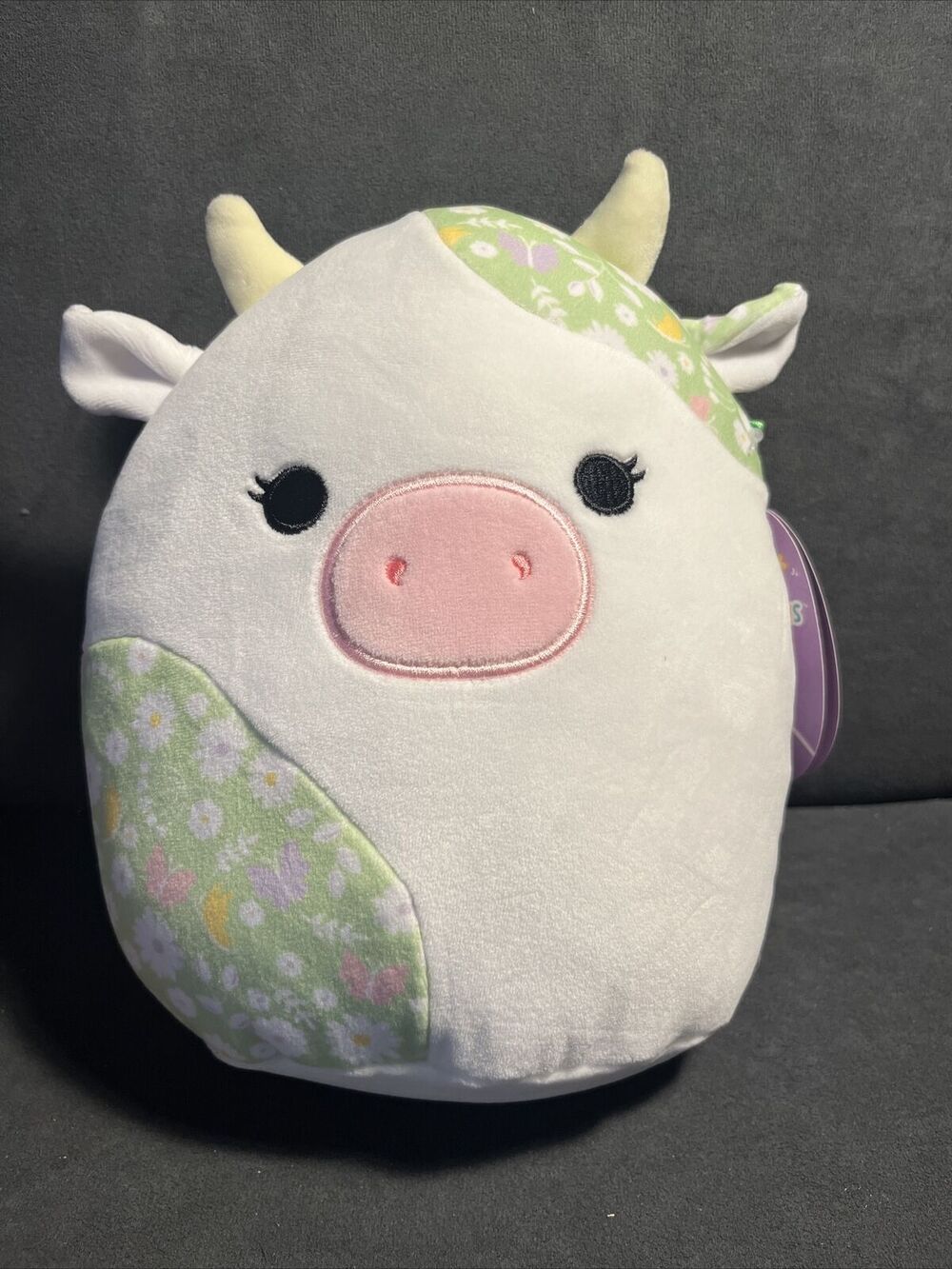 Squishmallows Ada Cow Green Flower Pattern 8" Plush NEW 2024 Easter Spring